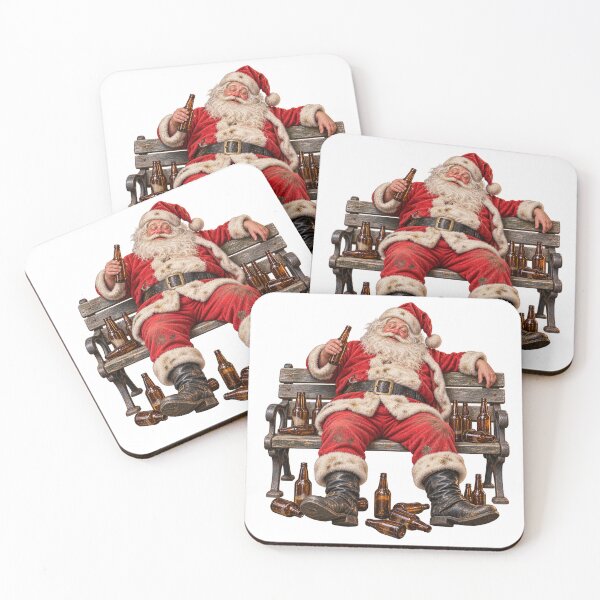 Item preview, Drunk Santa Sat On Bench designed and sold by MarkColeImaging.