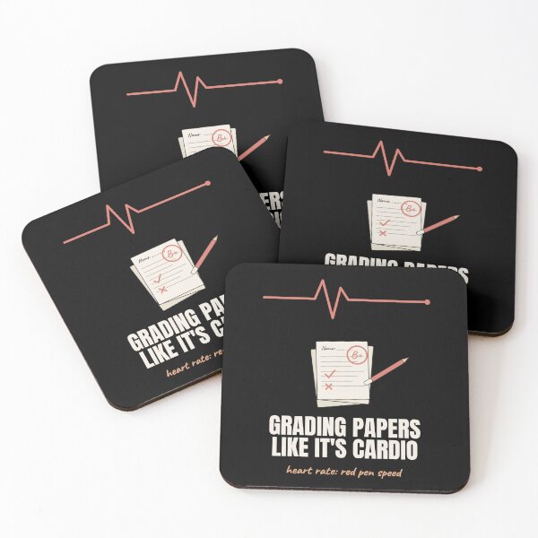 Item preview, Grading Papers Like Its Cardio Funny Teacher designed and sold by The Cozy Design Studio.