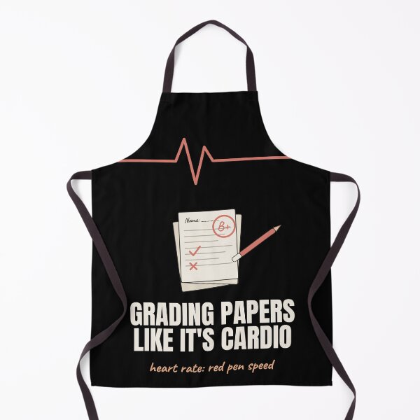 Item preview, Grading Papers Like Its Cardio Funny Teacher designed and sold by The Cozy Design Studio.