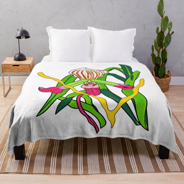 Item preview, Lady Slipper Orchid Botanical Floral Art designed and sold by newsuept25.art.