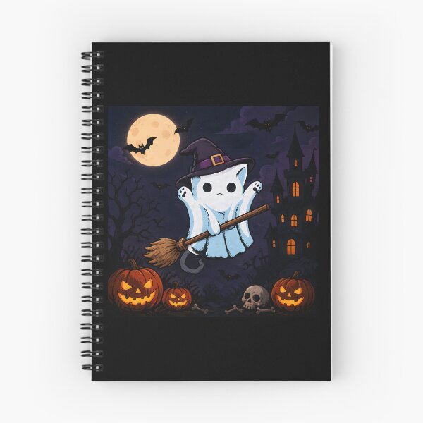 Item preview, Cute Witch Ghost Cat Halloween Premium designed and sold by PaletteArc.