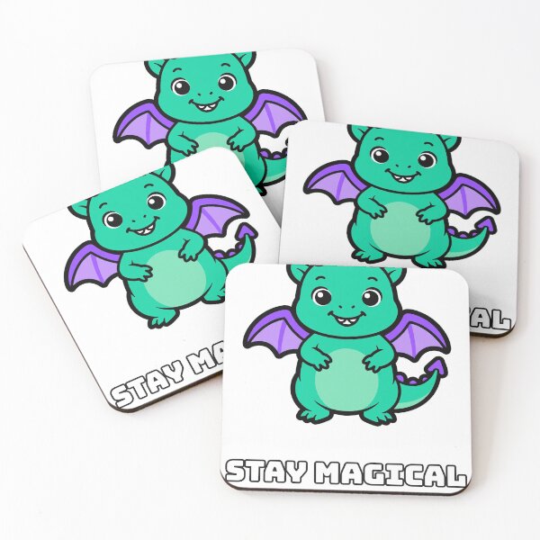 Item preview, Stay Magical Cute Baby Dragon - Fantasy designed and sold by Wonderland Graphics.