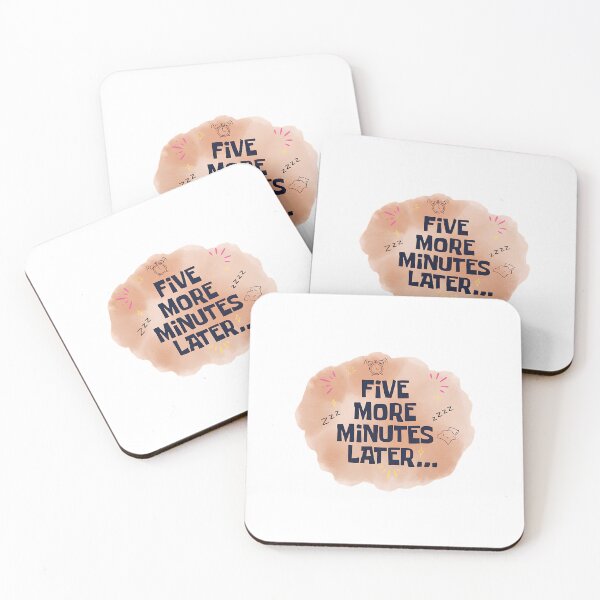 Item preview, Five More Minutes Later – Funny Pastel Snooze Alarm Relatable Quote designed and sold by LexaArtworks.