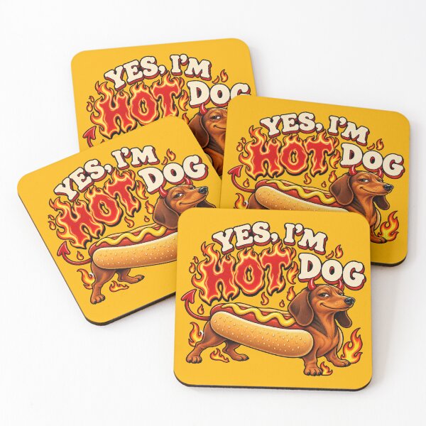Item preview, Yes I’m Hot Dog Devil Dachshund Halloween designed and sold by Furflix.