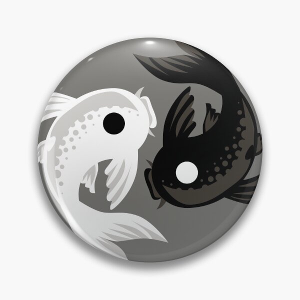 Item preview, black and white koi fish swimming in a circular motion representing yin and yang designed and sold by matintheworld ( delcarmat ).