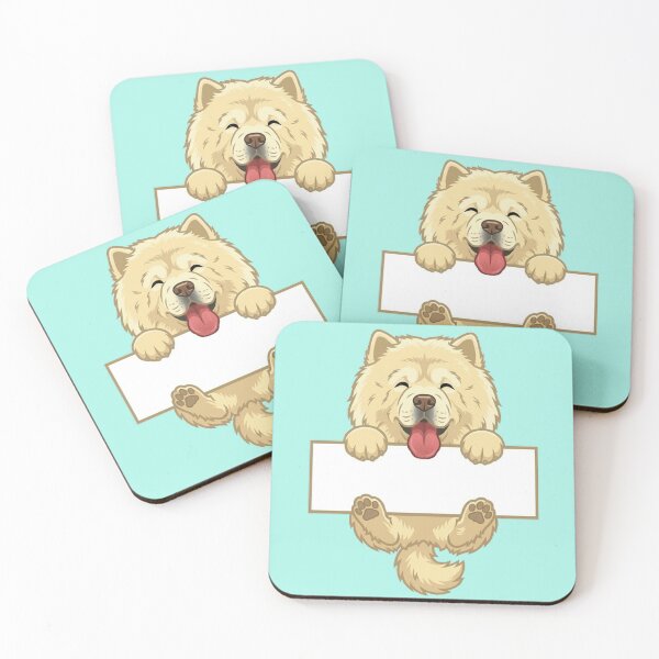 Item preview, Happy Fluffy White Dog Hanging Sign Cartoon   designed and sold by PetalsPaws.