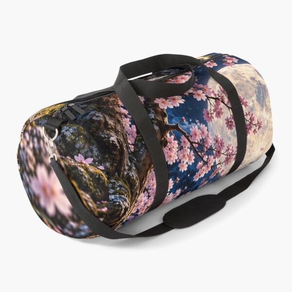 Item preview, Black Cat Under Cherry Blossoms – Moonlit Japanese Garden designed and sold by Silken moonlight .
