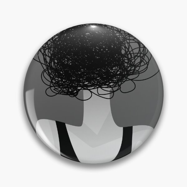 Item preview, woman with a tangled mass of thought threads replacing her head designed and sold by matintheworld ( delcarmat ).