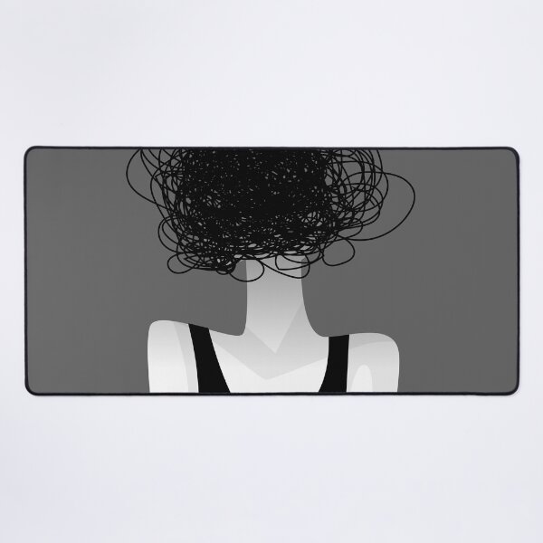 Item preview, woman with a tangled mass of thought threads replacing her head designed and sold by matintheworld ( delcarmat ).
