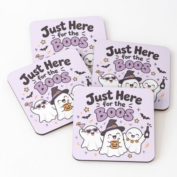 Item preview, Just Here for The Boos Three happy ghosts partying designed and sold by BrownHorse90s.