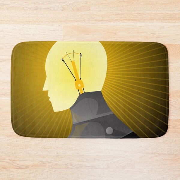 Item preview, man with a glowing light bulb replacing his head representing creativity designed and sold by matintheworld ( delcarmat ).