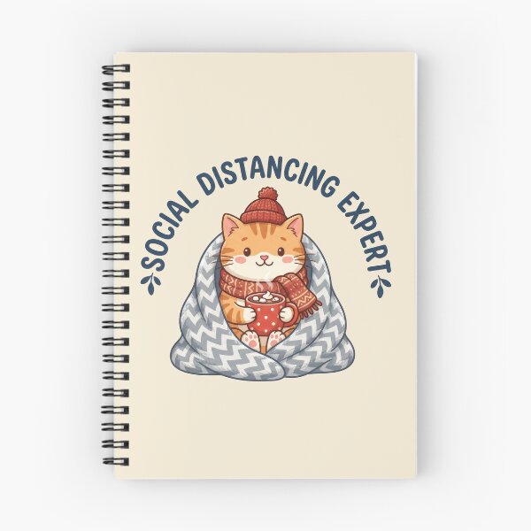 Item preview, Social Distancing Expert Cute Cat Hot Cocoa Cozy Winter designed and sold by TontikDesign.