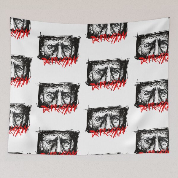 Item preview, Depression - Raw High Contrast Mental Health Illustration designed and sold by Flemetharya.