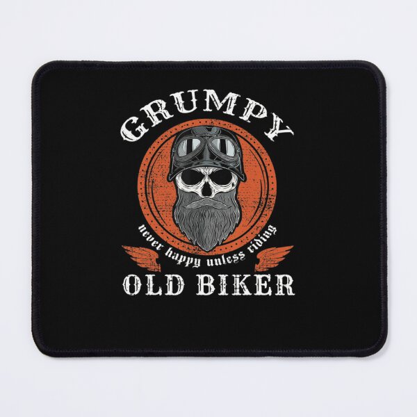 Item preview, Grumpy Old Biker Vintage Skull Emblem Design designed and sold by EmiliDanielIV.