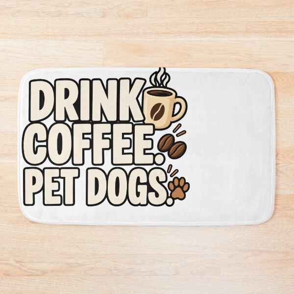 Item preview, Drink Coffee Pet Dogs Funny Dog Lover Coffee Design designed and sold by stmpdwrld.