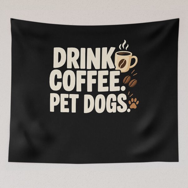 Item preview, Drink Coffee Pet Dogs Funny Dog Lover Coffee Design designed and sold by stmpdwrld.