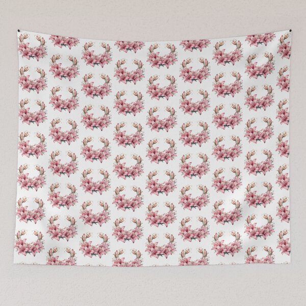 Item preview, Pink Lily Crown | Elegant Floral Aesthetic Art designed and sold by Mandayartstudio.