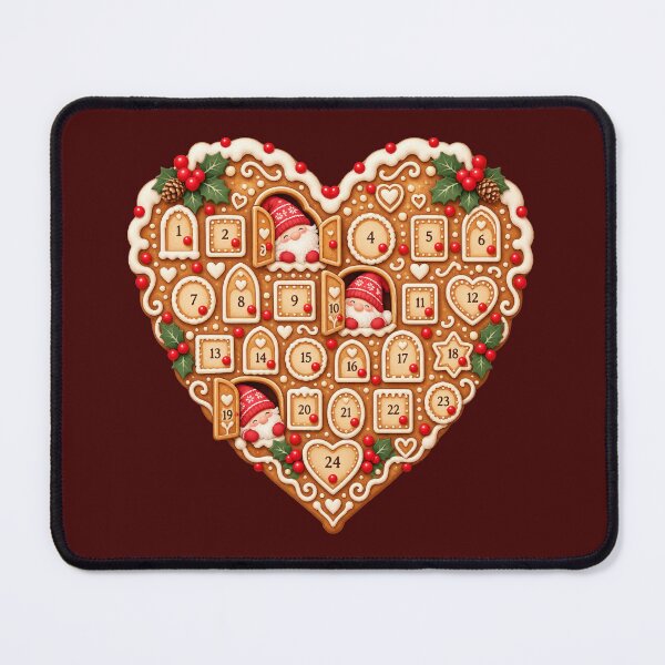 Item preview, Gingerbread heart advent calendar with gnomes designed and sold by Kisho.