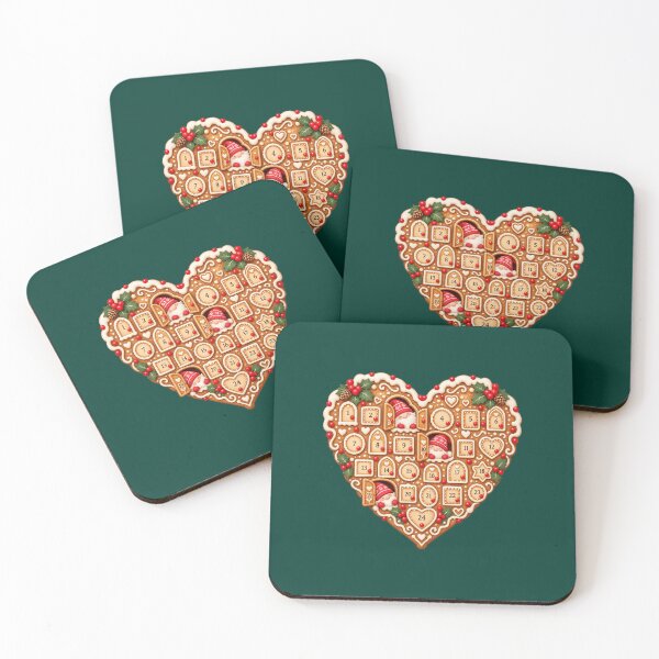Item preview, Gingerbread heart advent calendar with gnomes designed and sold by Kisho.