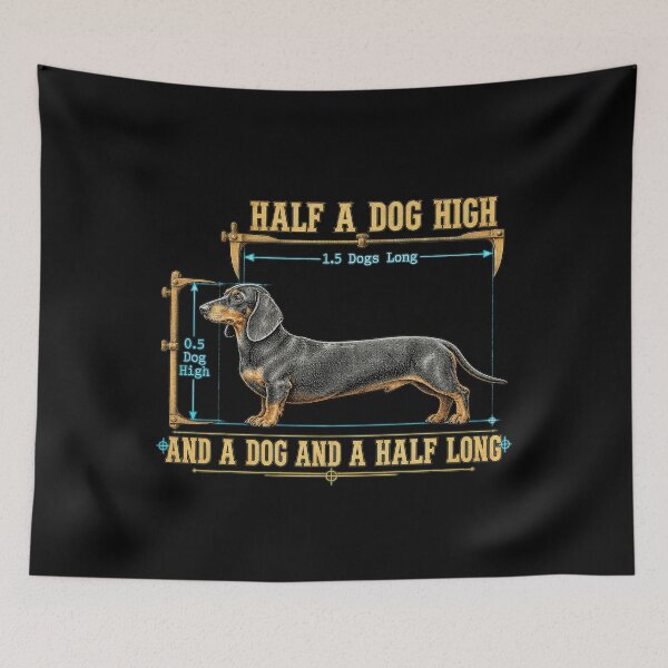 Item preview, Dachshund Half Height One Point Five Length Measurement Art designed and sold by adiencarteras.