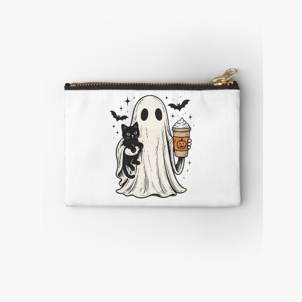 Item preview, Cute Ghost Holding Cat With Coffee For Halloween designed and sold by Dmo3HarkoArt.