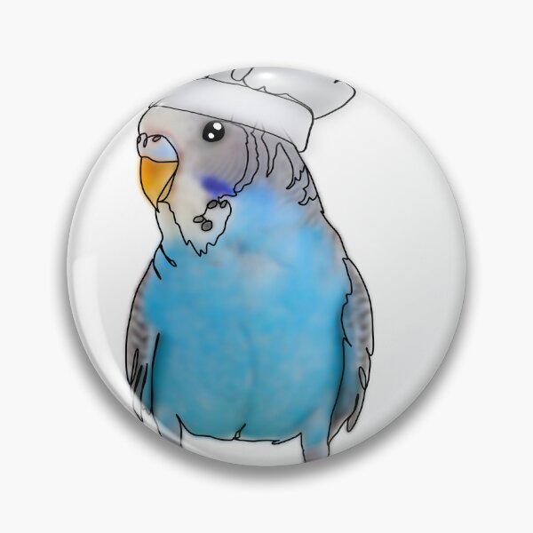 Item preview, Speedie the budgie in chef hat- animalzinhats designed and sold by Ashley’sAnimalz.