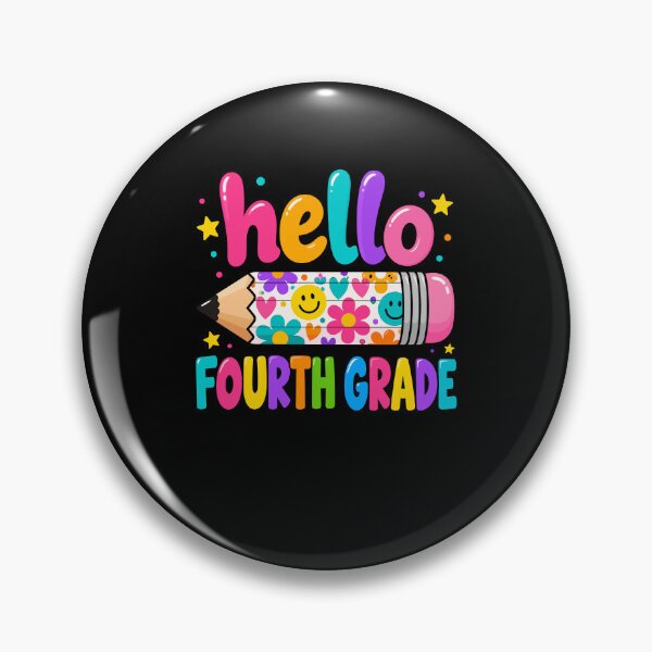 Item preview, Hello Fourth Grade Colorful Pencil Back to School Design designed and sold by stmpdwrld.