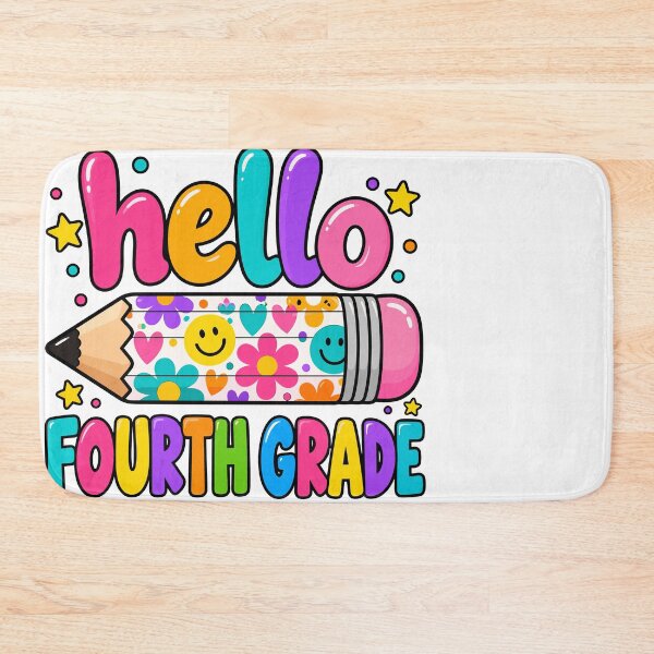 Item preview, Hello Fourth Grade Colorful Pencil Back to School Design designed and sold by stmpdwrld.