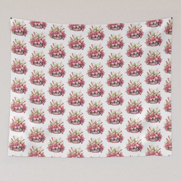 Item preview, Pink Lily Crown | Elegant Floral Aesthetic Art designed and sold by Mandayartstudio.