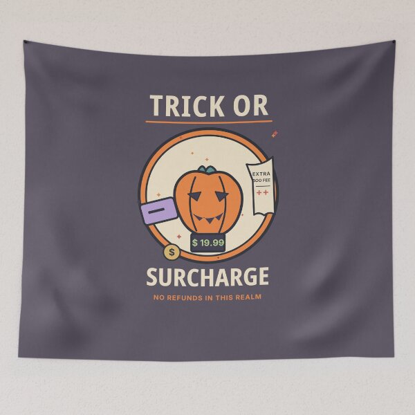Item preview, Trick or Surcharge - Halloween 2026 designed and sold by slemfiskz.