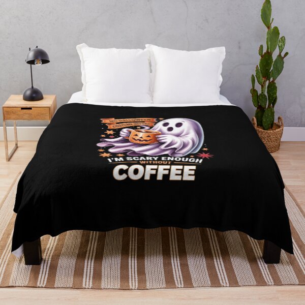 Item preview, NO HALLOWEEN COSTUME NEEDED I’M SCARY ENOUGH WITHOUT COFFEE”. designed and sold by jkrphoto.