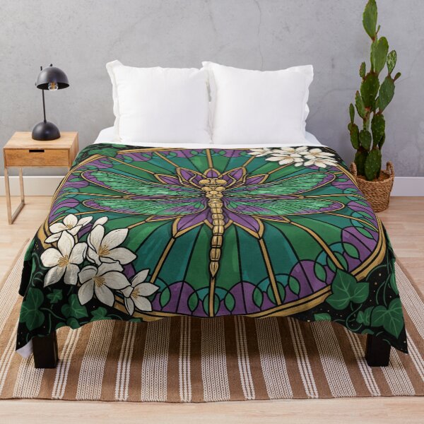 Item preview, Gothic Dragonfly Art Nouveau Botanical Design designed and sold by Tamas Das.