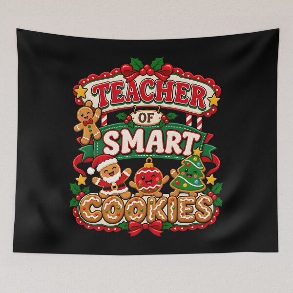 Item preview, Christmas Teacher Gingerbread Cookies Classroom Banner designed and sold by Gescosper.