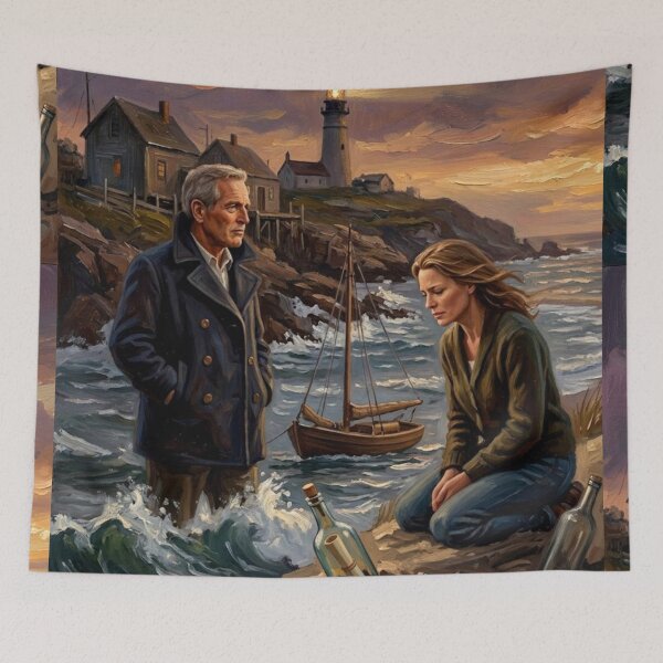 Item preview, Message in a Bottle Romantic Drama Fine Art Tribute designed and sold by Art's Diner.