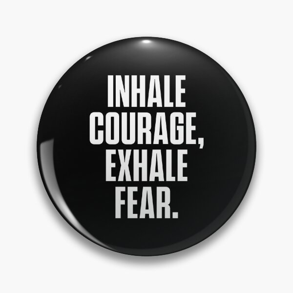 Item preview, Inhale Courage Exhale Fear Mindfulness Mental Strength T-Shirt designed and sold by wordist.