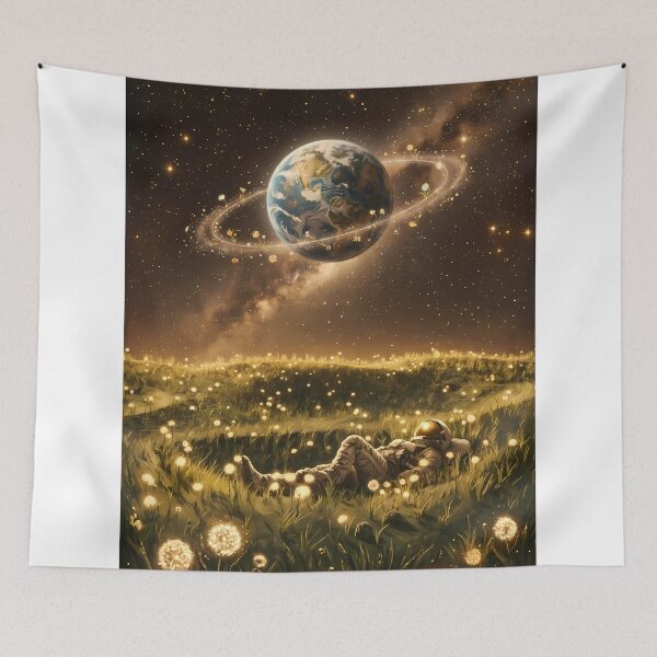 Item preview, A New Home: Astronaut in Glowing Dandelion Field designed and sold by AstroTransit Co..
