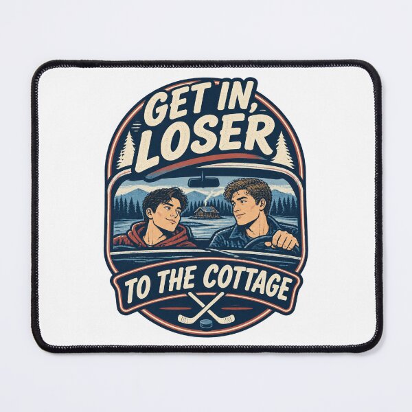 Item preview, Get In Loser We're Going To The Cottage - Hockey Rivalry and Romance Design by Ilya Rozanov and Shane Hollander designed and sold by tetabrick.