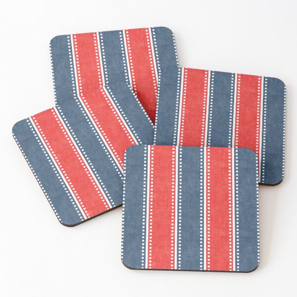 Item preview, Denim Blue and Cherry Red Vertical Film Strips designed and sold by micklyn.