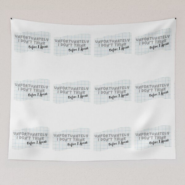 Item preview, Unfortunately I Don’t Think Before I Speak – Funny Sarcastic Quote designed and sold by CutieGalore.