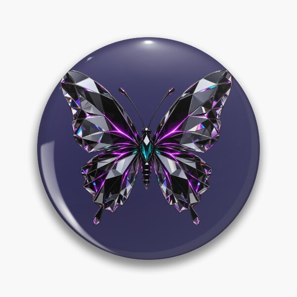 Item preview,  Dark Crystal Butterfly with Purple Glow – Gothic Geometric Art designed and sold by chicworld2026.