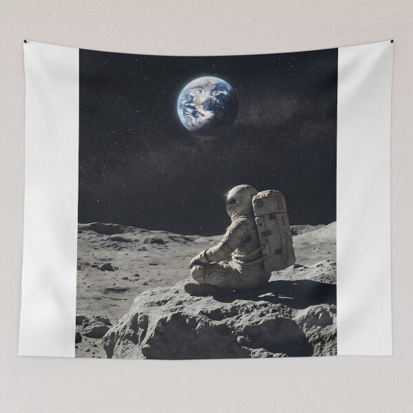 Item preview, Cosmic Contemplation: Meditating Astronaut Gazing at Earth designed and sold by AstroTransit Co..