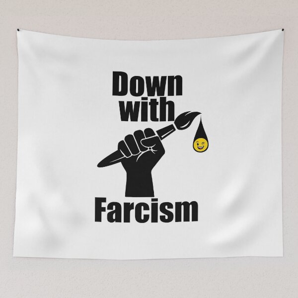 Item preview, Anti-farcist slogan designed and sold by VARA by Prasad.