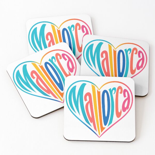 Item preview, Mallorca Colorful Heart Lettering designed and sold by Beyond Destinations.