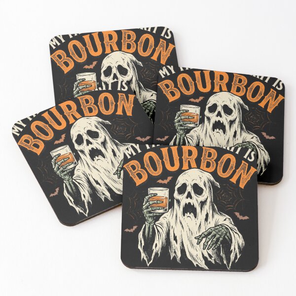 Item preview, My Favorite Spirit Is Bourbon Halloween Ghost Whiskey Drinker Pun designed and sold by ZAbiriarto.