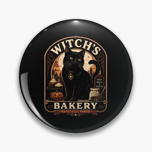 Item preview, Witch's Bakery Black Cat Halloween Magic Baking designed and sold by Dmo3HarkoArt.