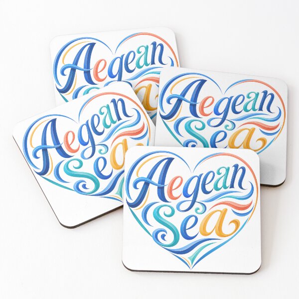 Item preview, Aegean Sea Heart Art designed and sold by Beyond Destinations.