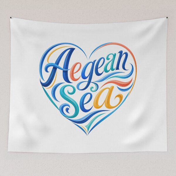 Item preview, Aegean Sea Heart Art designed and sold by Beyond Destinations.