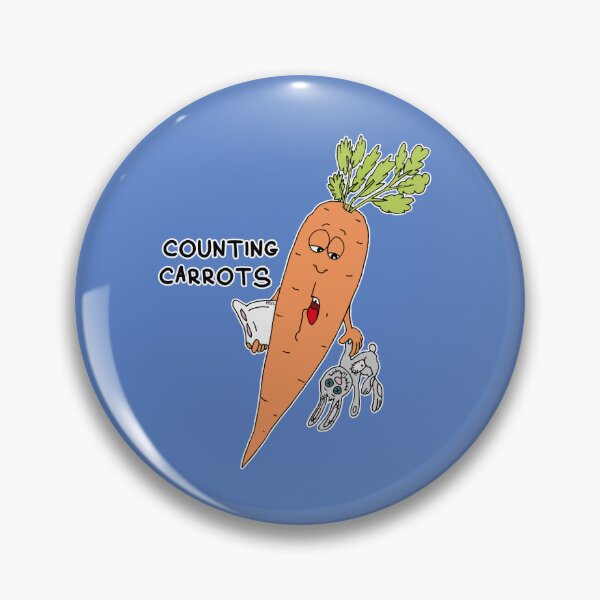 Item preview, Counting Carrots | Funny Sleep Carrot Visual Pun Sticker designed and sold by MyxaART.