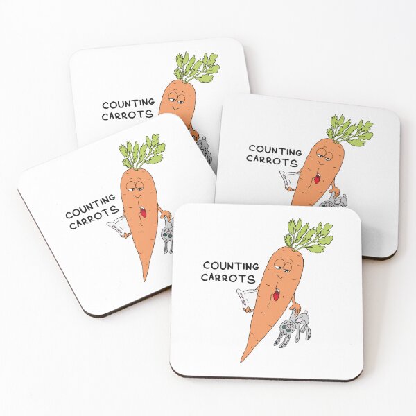 Item preview, Counting Carrots | Funny Sleep Carrot Visual Pun Sticker designed and sold by MyxaART.