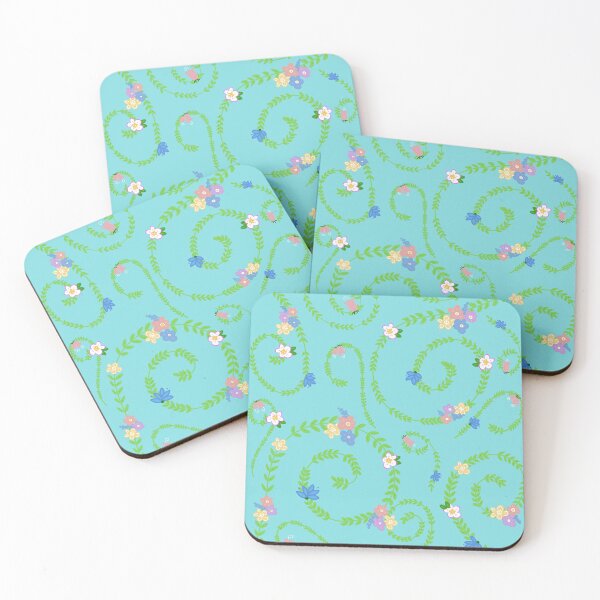 Item preview, Flowers pattern light Blue background designed and sold by Maticebysil.